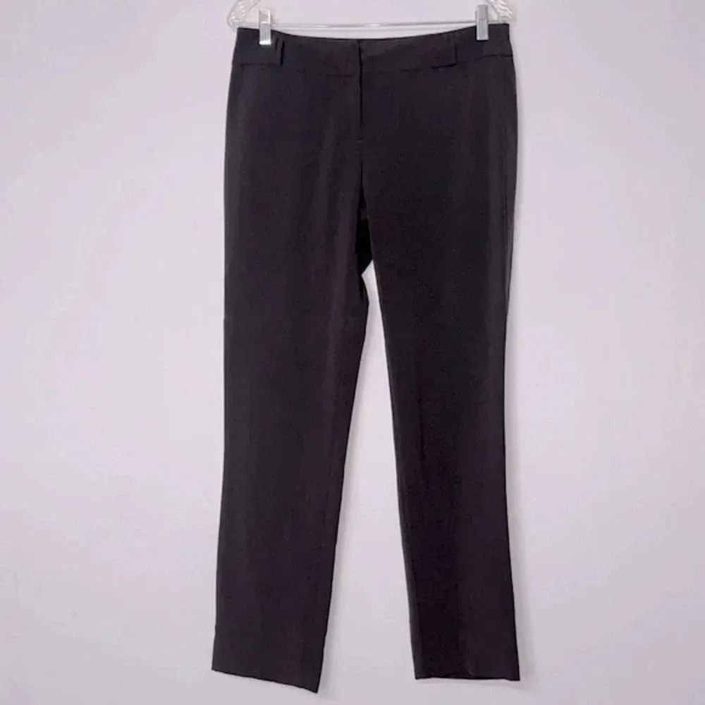 Business pants size 6 Anne Klein brown preppy pants belt loops back pockets